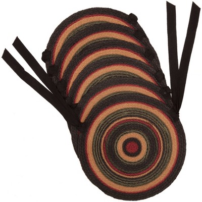 Wyatt Jute Chair Pad 15 inch Diameter Set of 6 VHC Brands