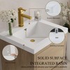 ChicFurnit 24 Inch Bathroom Vanity with Sink Freestanding Vanity with Stone Resin Sink and Storage for Bathroom, White/Beige, 23.62"*19.69"*35.43" - 4 of 4