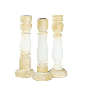 VIP Wood 11 in. White Candlestick Holders - 1 of 4