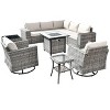 XIZZI 10 Pieces Wicker Furniture Set, Sectional Sofa Set with Wide Armrest and Deep Seat, Rattan Modular Conversation Set for Backyard Garden - 2 of 4