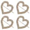 Saro Lifestyle Saro Lifestyle Napkin Rings With Beaded Heart Design (Set of 4), Silver, - 2 of 4
