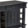 Home Styles Americana Kitchen Island with Wood Top Black: Hardwood Frame, Storage, 1 Shelf, 1 Drawer - 2 of 4