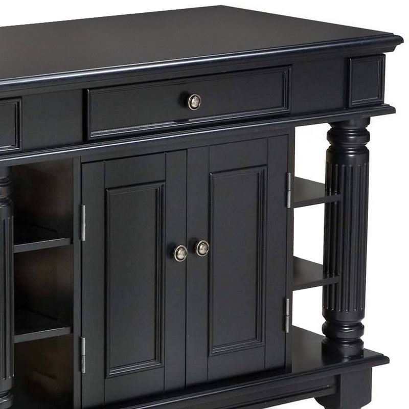 Americana Kitchen Island with Wood Top Black - Home Styles, 3 of 7