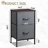 Nightstand Set of 2, 2 Drawer Dresser for Bedroom, End Table for Bedroom, College Dorm - 2 of 4