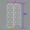 2 Pack Metal Garden Trellis, Garden Trellis Arch, 86" X 40" Trellises For Climbing Plants Flower Support-Cuddlewood - 4 of 4