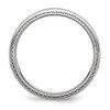 Black Bow Jewelry Men's 8mm Stainless Steel Domed Textured Edge Standard Fit Band - 2 of 4