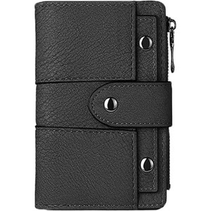 Multi - Function Leather Wallet with 9 Card Slots, Zipper Pocket and ID Windows - 1 of 4