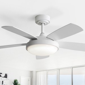 42 inch Ceiling fan with Light and Remote 3CCT Reversible 6 Speeds Quiet Modern Ceiling Fan with Light for Indoor Outdoor Bedroom Patio Living Room - 1 of 4