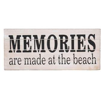 Beachcombers Memories At Beach Coastal Plaque Sign Wall Hanging Decor Decoration For The Beach 6 x 0.25 x 13.75 Inches.