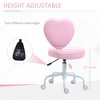 Anybear Heart Love Shaped Back Design Office Chair with Adjustable Height - 4 of 4