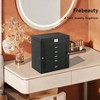 Large 6 - Tier PU Leather Jewelry Box with Mirror, 5 Drawers for Necklaces, Bracelets, Watches - 2 of 4