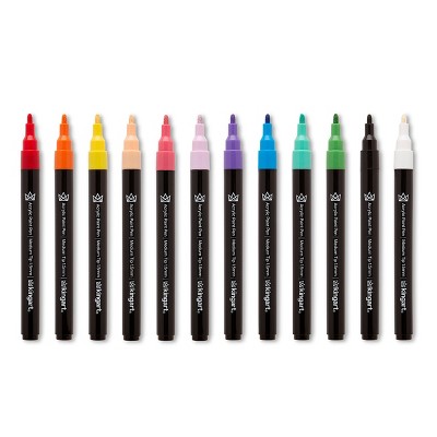 KINGART PRO Paint Pens Fine Tip 12 Colors