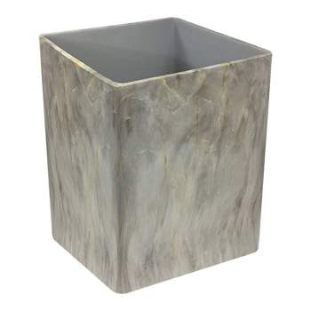 Stone Hedge Resin Decorative Bathroom Wastebasket - Nu Steel