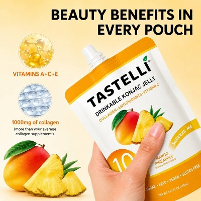 TASTELLI Konjac Jelly Mango Pineapple Pouches - 20.28 fl oz/4ct