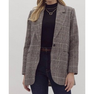 Women's Tastefully Tartan Blazer - entro - 1 of 4