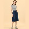 INSPIRE CHIC Women's Casual High Waist Back Slit Short Denim Skirts - 3 of 4