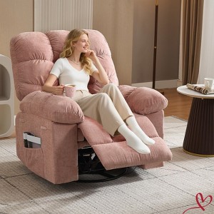 Rocking Recliner Chairs,Massage Recliner Chair with Vibration Massage and Heat,360° Swivel Rocking Recliner Chair - 1 of 4