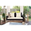 Okak 2-Person Wicker Porch Swing with Cushions,Outdoor Hanging Bench Swing  with Chains,Patio Swing for Garden,Backyard,Patio - 3 of 4