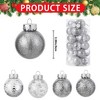 GustoWave 30 Pcs Christmas Ball Ornaments, Xmas Tree Baubles Set for Holiday, Wedding, Party - 2 of 4