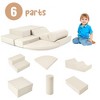 NAYSAYE Soft Climb and Crawl Playset 6 in 1 Indoor Playground Equipment for Kids Active Play, Beige, 25.83"*21.33"*17" - 3 of 4