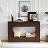 ORRD 55" Modern Slatted Console Table with Ash Veneer, Narrow Entryway Table for Living Room & Hallway,Brown - 3 of 4