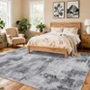 Area Rug Living Room Rug: Washable Modern Abstract Soft Thin Rug Indoor Floor No Slip Stain Resistant Carpet - 2 of 4