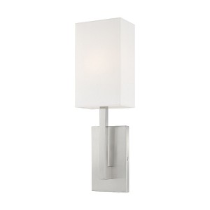 Livex Lighting Hayworth 1 - Light Wall Light in  Brushed Nickel - 1 of 4