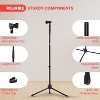 Pyle Tripod Microphone Stand with Mic Clip - Height Adjustable 39.37'' to 66.14'' - Glossy Black - 3 of 4