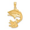 Black Bow Jewelry 14k Yellow Gold Jumping Bass Pendant - 3 of 4