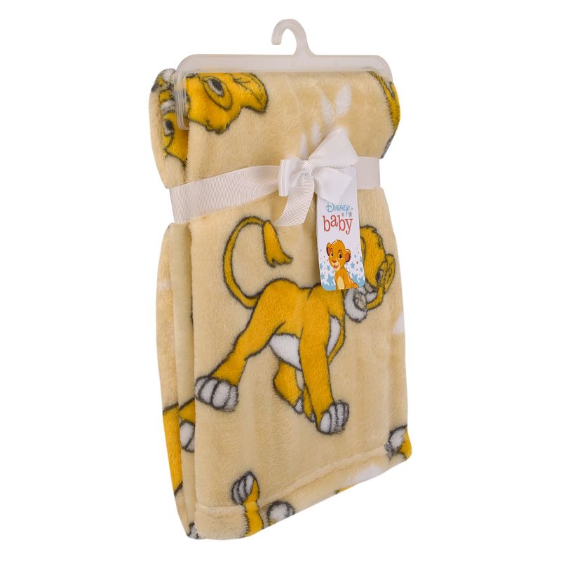 Disney Lion King Tan, Beige and White Simba Super Soft Baby Blanket, 5 of 8