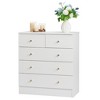 Resenkos 5-drawer Storage Dresser Chest, Wood Chest of Drawers, Modern Chest Organizer for Entryway, Hallway, Office, White - 4 of 4