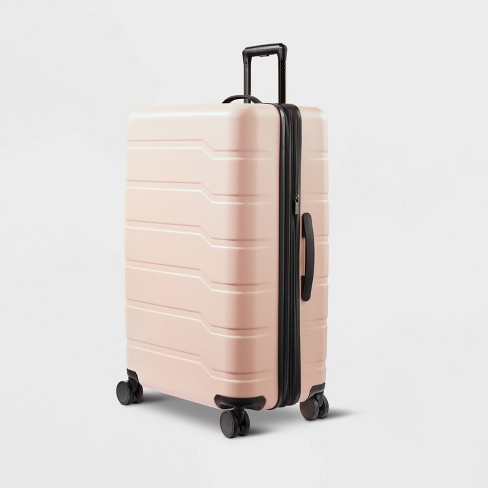 Hardside Large Checked Suitcase Pink - Open Story™ : Target