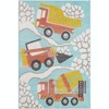 Unique Loom Whimsy Kids Trucks Indoor Woven Area Rug - 2 of 4