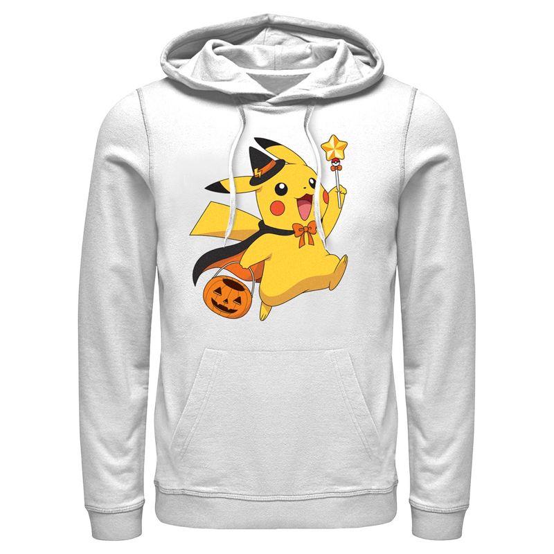 Men's Pokemon Halloween Pikachu Wizard Pull Over Hoodie, 1 of 5