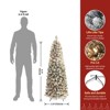 FIONECA Prelit Snow Flocked Artificial Hinged Slim Pencil Christmas Tree With Warm White LED Lights - 2 of 4