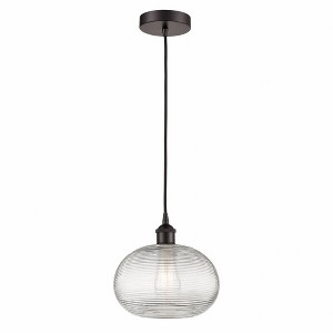 Ithaca - 1 Light Cord Hung Mini Pendant In Industrial Style-9.5 Inches Tall and 10 Inches Wide - 1 of 1