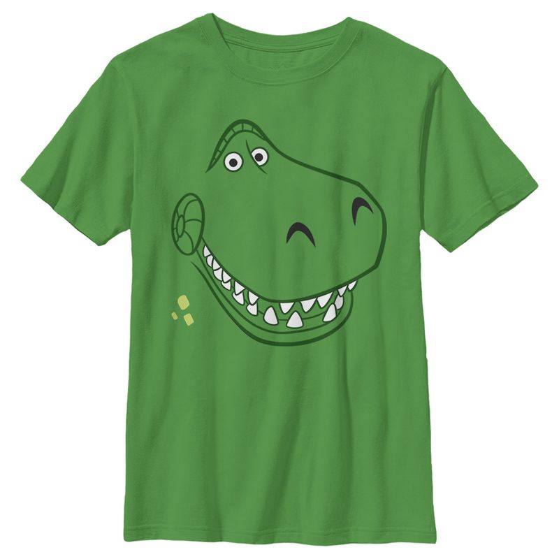 Boy's Toy Story Grinning Rex Face T-Shirt, 1 of 4
