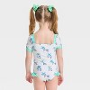 Toddler Girls' Minnie Mouse Puff Sleeve One Piece Swimsuit - 2 of 3