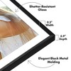 Americanflat Aluminum 12x18 Poster Frame with Shatter-Resistant Glass, Use as 11x17 Frame with Mat or 12x18 Frame Without Mat, Black - 3 of 4