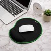 Insten Mouse Pad with Wrist Support Rest, Stitched Edge Mat, Ergonomic Support, Pain Relief Memory Foam, Arc, Black, 10.5 x 9 inches - 2 of 4