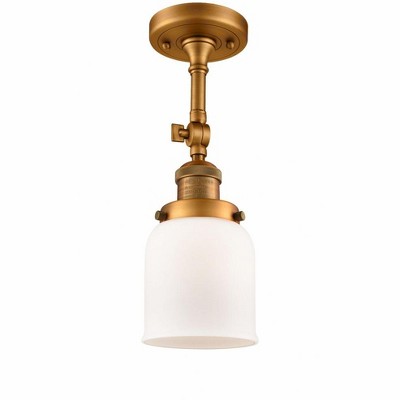 Bell - 1 Light Semi-Flush Mount In Industrial Style-13.5 Inches Tall and 5 Inches Wide