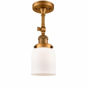 Bell - 1 Light Semi-Flush Mount In Industrial Style-13.5 Inches Tall and 5 Inches Wide - 1 of 1