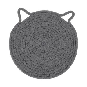 Unique Bargains Single Cat-Ear Shape Heat Resistant Trivet Mat Cotton 9.45"x9.45"x0.31" - 1 of 3