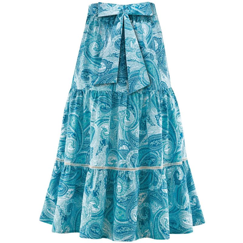 Collections Etc Soft Paisley Tiered Skirt, 3 of 5