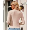 BLUEMING Womens Sweater Cardigan Cropped Lightweight Rib Texture Button Down Knit Tops 2025 Fall Fashion Outfits - 2 of 4