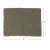 Storied Home Woven Cotton Blend Placemat with Metallic Thread, and Fringe, Olive Green - 2 of 4