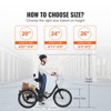 VEVOR Adult Tricycles Bike, 20 Inch Three-Wheeled Bicycles, 3 Wheel Bikes Trikes, Carbon Steel Cruiser Bike with Basket & Adjustable Seat - 3 of 4
