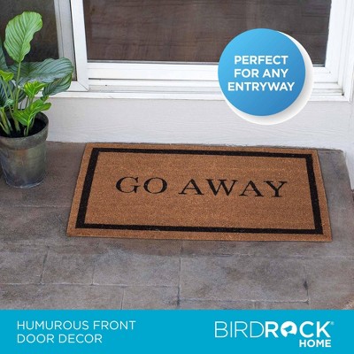 Go Away Black and Natural Coir Outdoor Door Mat