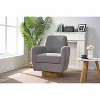 APRILSOUL 360 degree rotating sofa armchair cotton linen skin friendly fabric Ergonomic design Living room chair Bedroom chair - 2 of 4