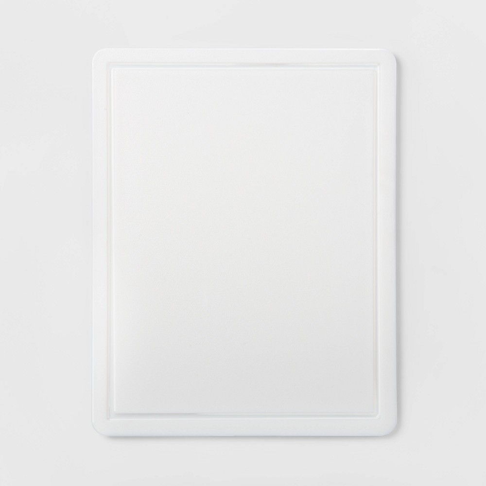 11"x14" Nonslip Poly Cutting Board White - Made By Design